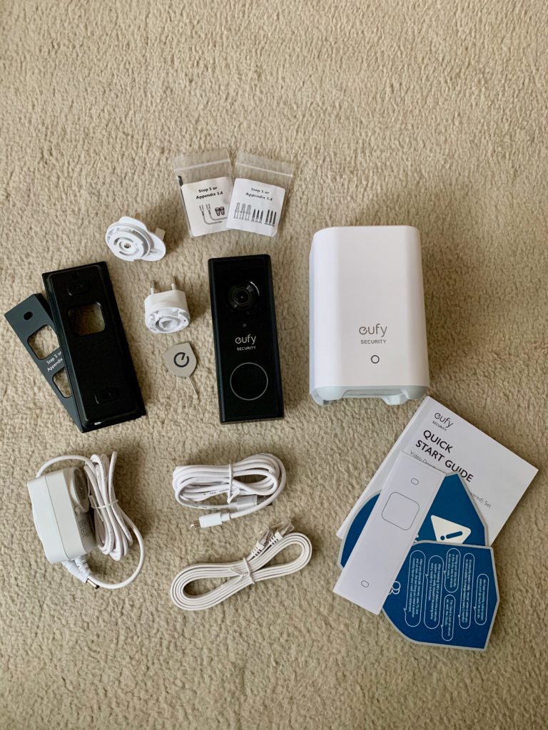 Deballage eufy Video Doorbell 2K contenu