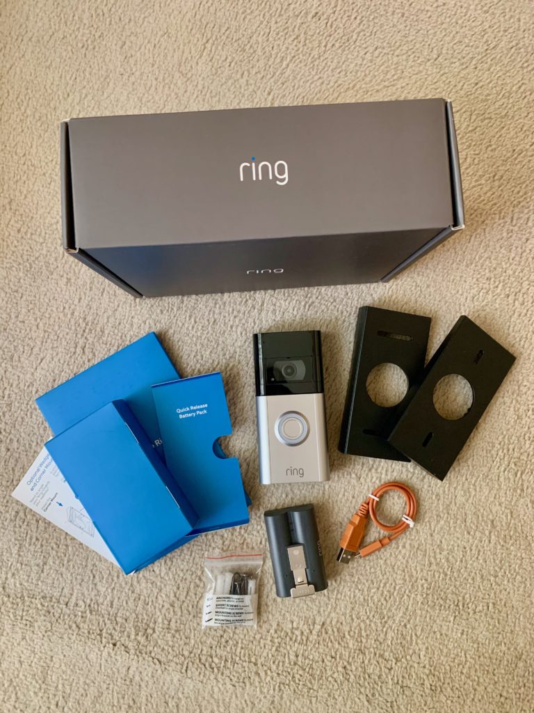 Unboxing sonnette video Ring contenu