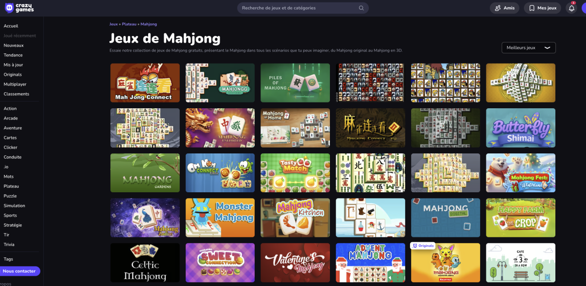 jeux de Mahjong Gratuits en ligne