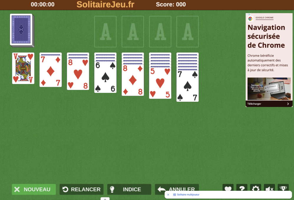 jeu solitaire basic en ligne
