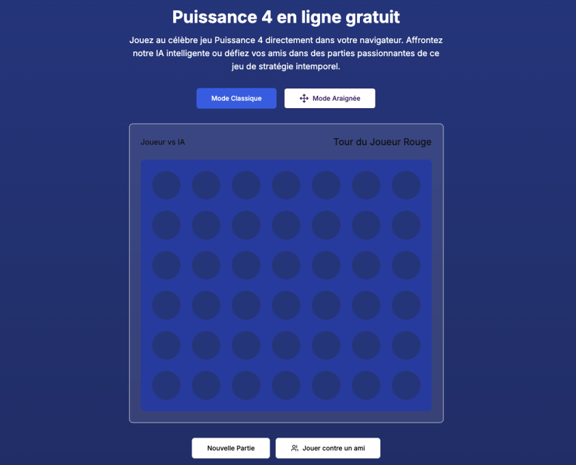 jeu puissance 4 en ligne