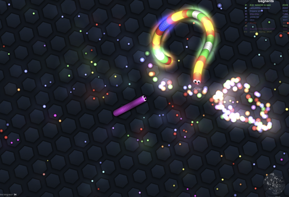 snake multijoueur Slither.io