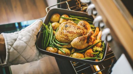 plat à la sortie du four