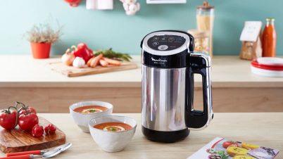 Le Moulinex Easy Soup profite des soldes sur Amazon robot électroménager sur plan de travail
