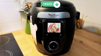 J'ai testé le Cookeo Wifi 9-en-1 : a-t-il remplacé mon ancien Cookeo + ? cookeo 9-en-1 sur un plan de travail