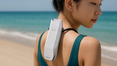Ce dispositif thermique signé Sony promet de vous rafraîchir en pleine canicule… mais faut-il vraiment y croire ? REON POCKET PRO sony sur une personne