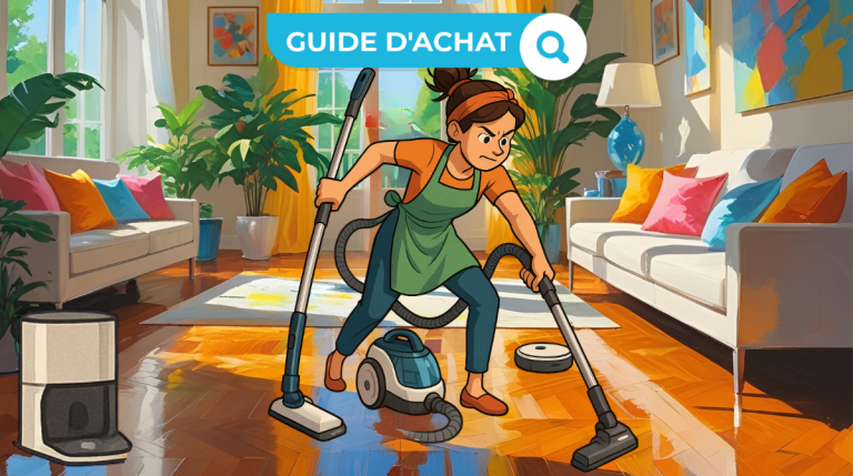 Personne faisant le ménage avec trois types d'aspirateurs-laveurs Quel aspirateur-laveur vous ressemble ? Pas besoin de tous les essayer ! ©meilleure-innovation