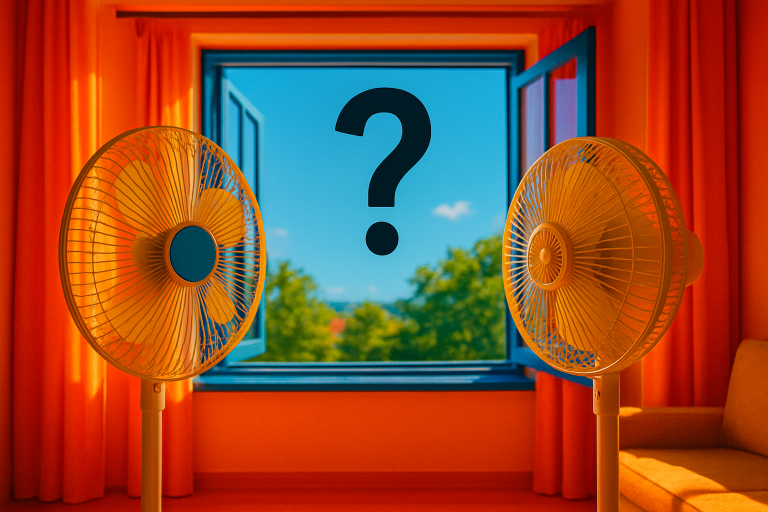 ventilateur fenetre : face ou dos ?