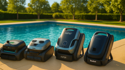 Les 6 Meilleurs Robots Piscine sans fil 2025 Robots piscine au bord du bassin.