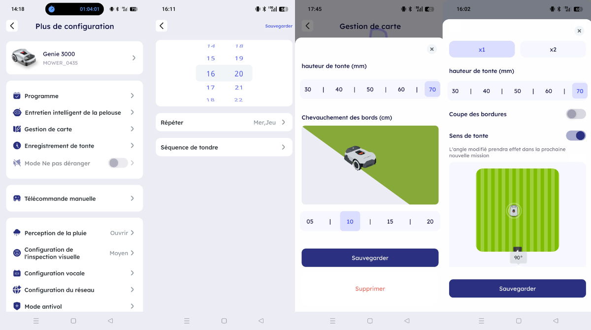 appli Anthbot réglages