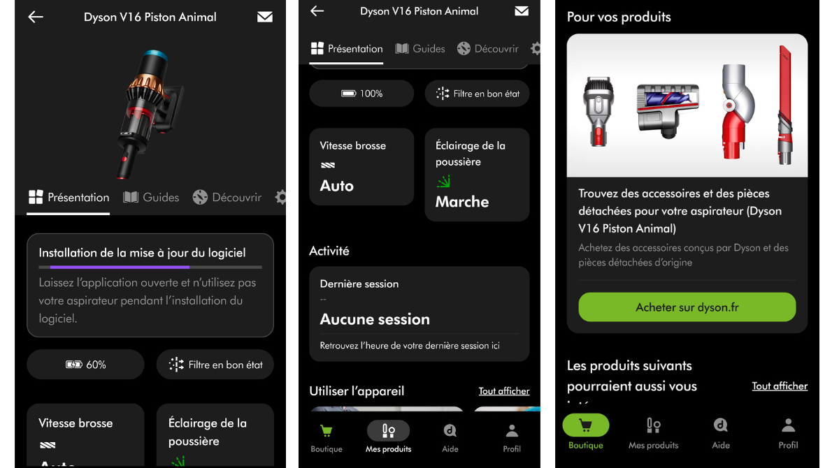Application Dyson général