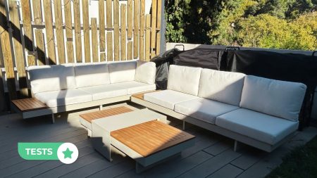 Homary test du salon jardin exterieur teck aluminimum