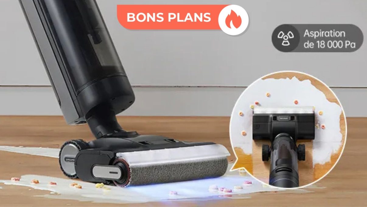 Le Dreame H13 Pro offre une puissance d'aspiration de 18 000 Pa.