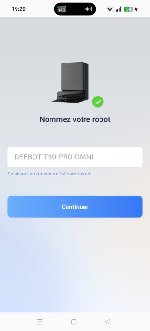 nommer le robot