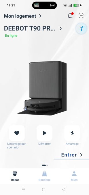 page d'accueil ecovacs home