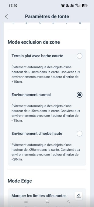 mode exclusion de zone appli ecovacs home