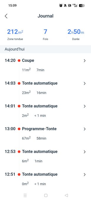 journal de tonte appli ecovacs home