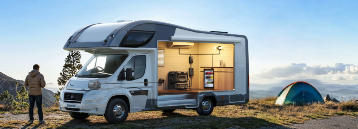 BLUETTI Apex 300 & B500K dans un camping car