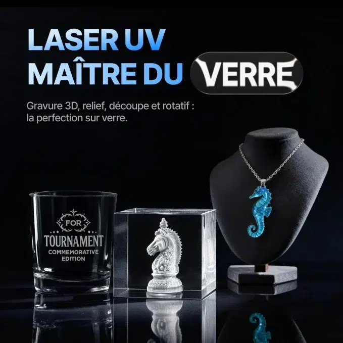 xTool F2 Ultra UV laser verre