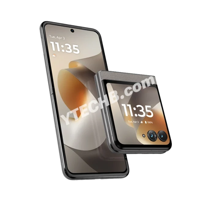 Vue du Motorola Razr 70 Hematite