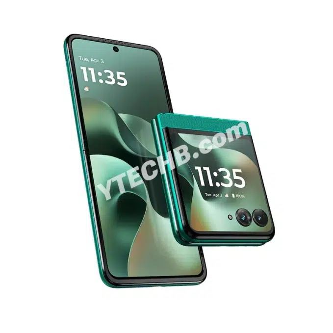 Vue du Motorola Razr 70 Sporting Green