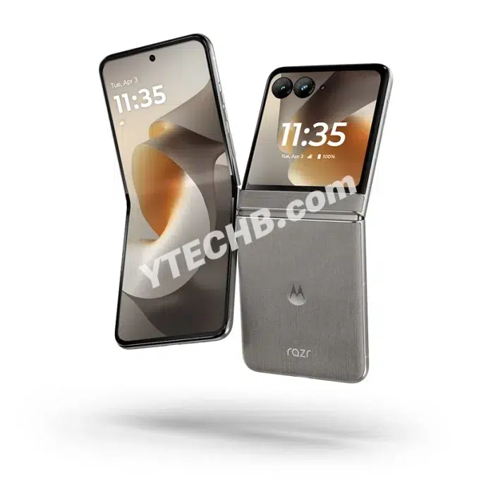 Vue du Motorola Razr 70 Hematite