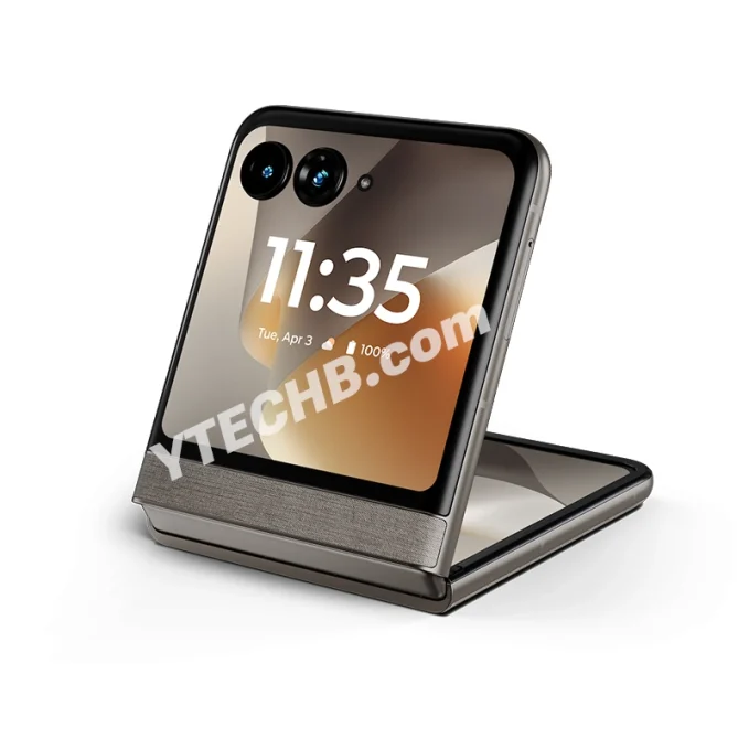 Vue du Motorola Razr 70 Hematite