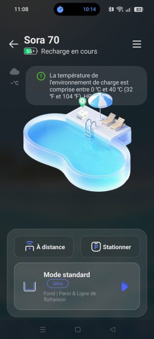 température de stockage notif appli beatbot