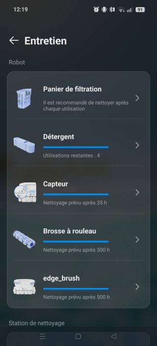 appli entretien des éléments