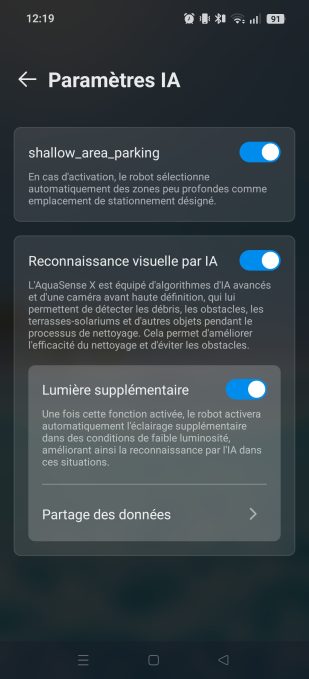 Beatbot appli paramètres