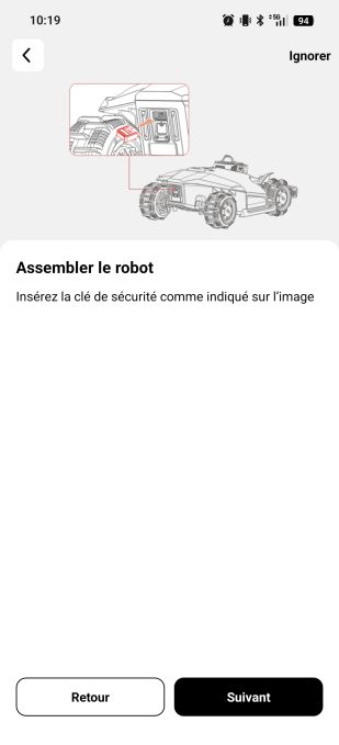 Appli Mammotion manuel assemblage du robot