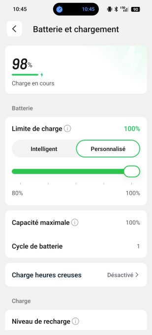 app mammotion gestion de batterie