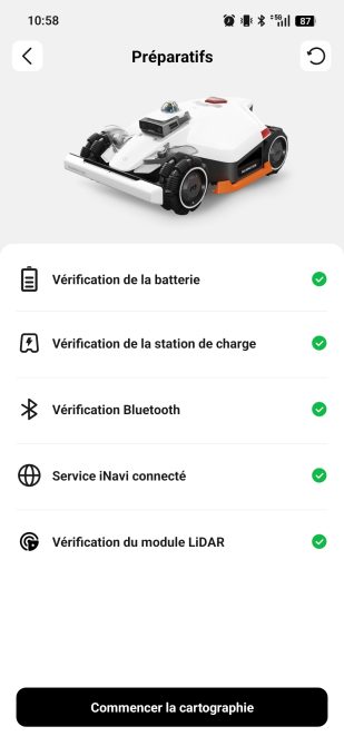App Mammotion préparatifs