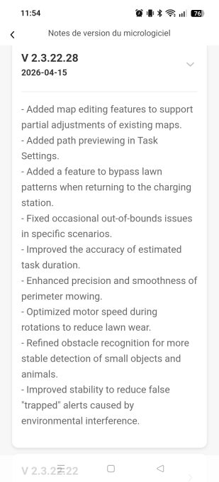 App Mammotion version firmware