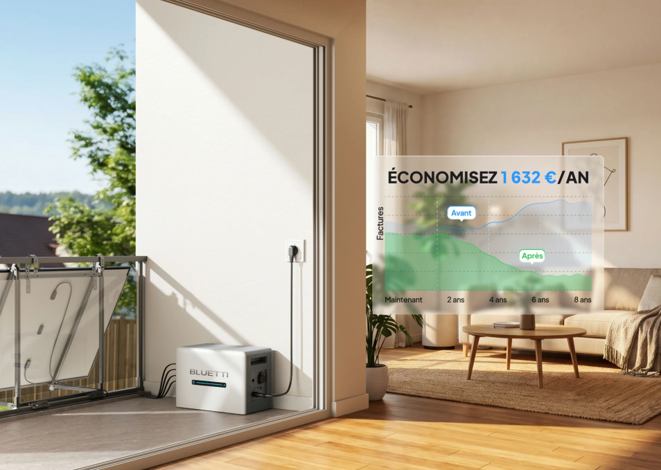 Bluetti Balco 260 et 500 dans un appartement