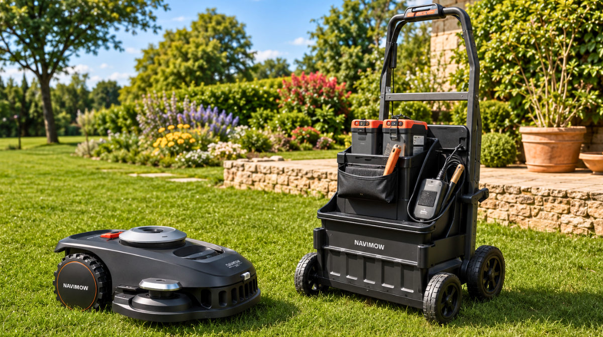 Chariot inventé pour déplacer un robot