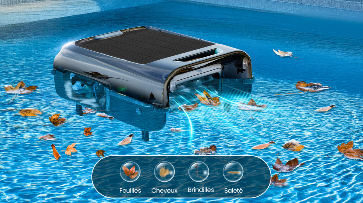 EcoSurfer S2 en train d'aspirer des feuilles