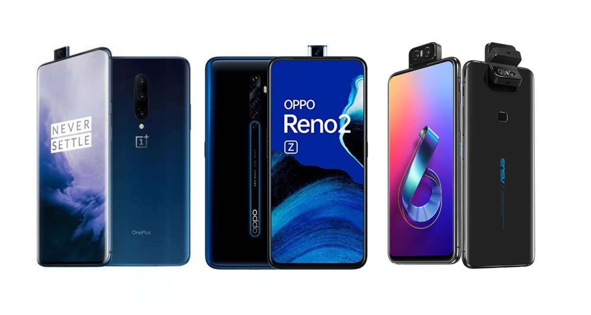 Exemples de smartphones avec une caméra embarquée
