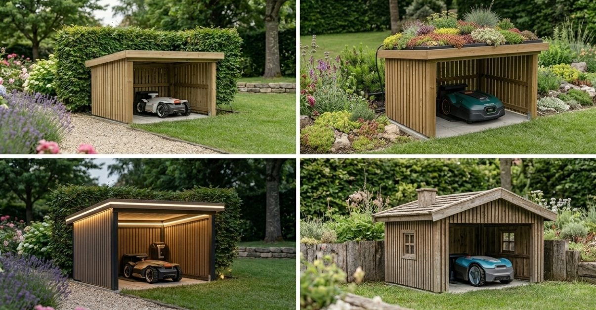 Inspirations de décoration pour garage robot tondeuse
