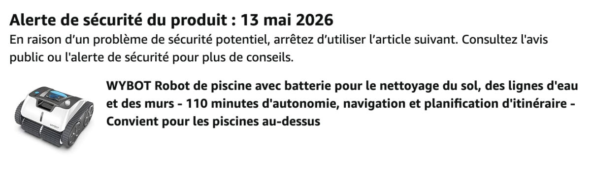 notification de rappel amazon wybot
