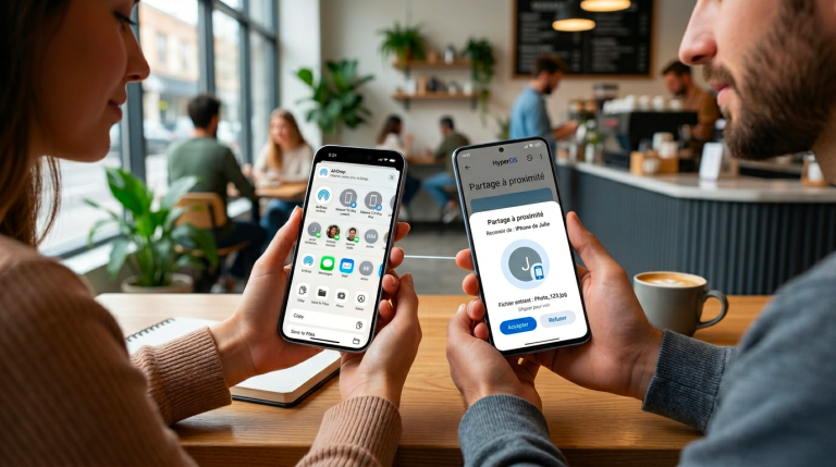AirDrop entre un smartphone Apple et Android