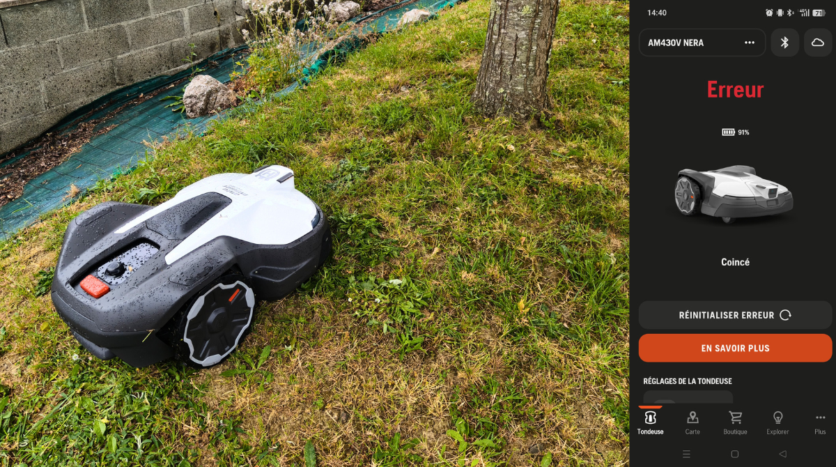 Automower 430V en manque d'espace