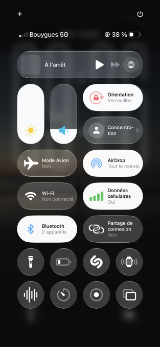 Paramètres AirDrop sur iPhone (1)