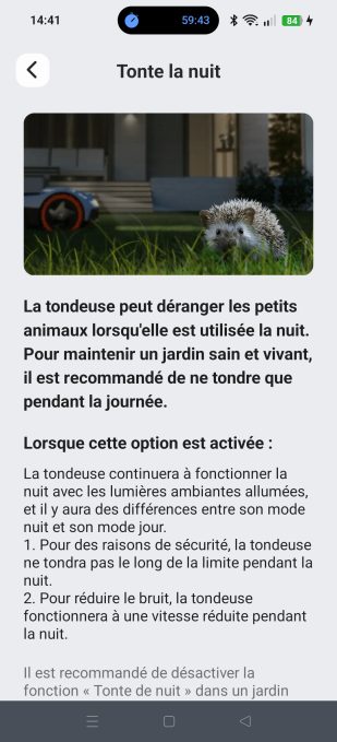appli navimow tuto tonte la nuit