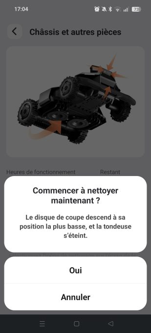 appli navimow mode de nettoyage