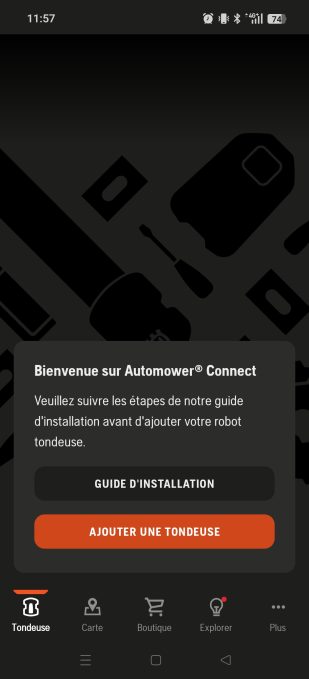 appli automower connect connexion