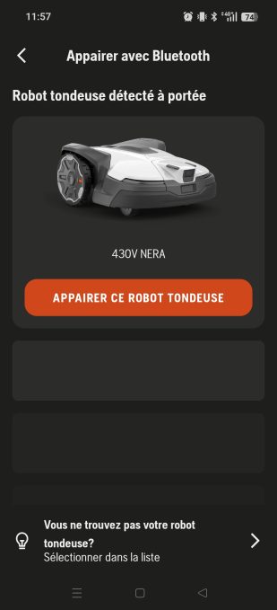 appli automower connect appairer