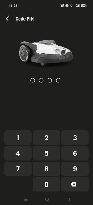 appli automower connect code pin