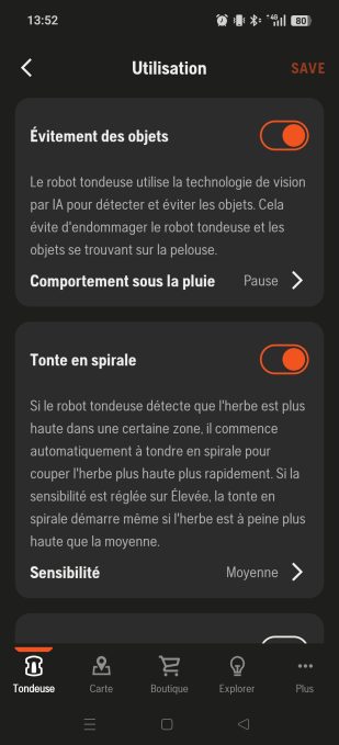 appli automower connect navigation