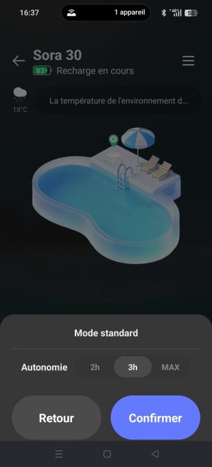 appli beatbot temps de nettoyage